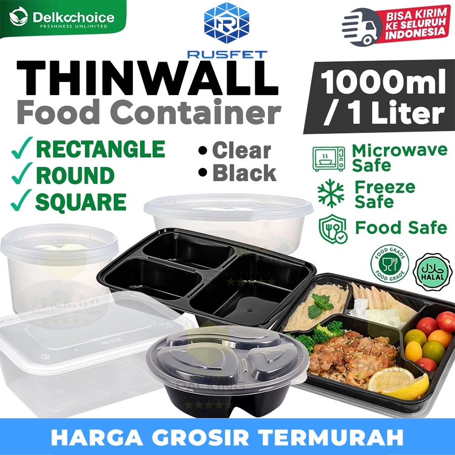 Jual THINWALL Plastik Wadah Kotak Tempat Makan Take Away Food Container ...
