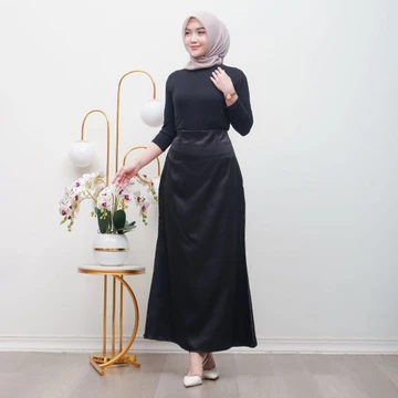 Rok Mermaid Skirt Maxi Satin Premium Jumbo Korean Style Elegan Bahan Adem