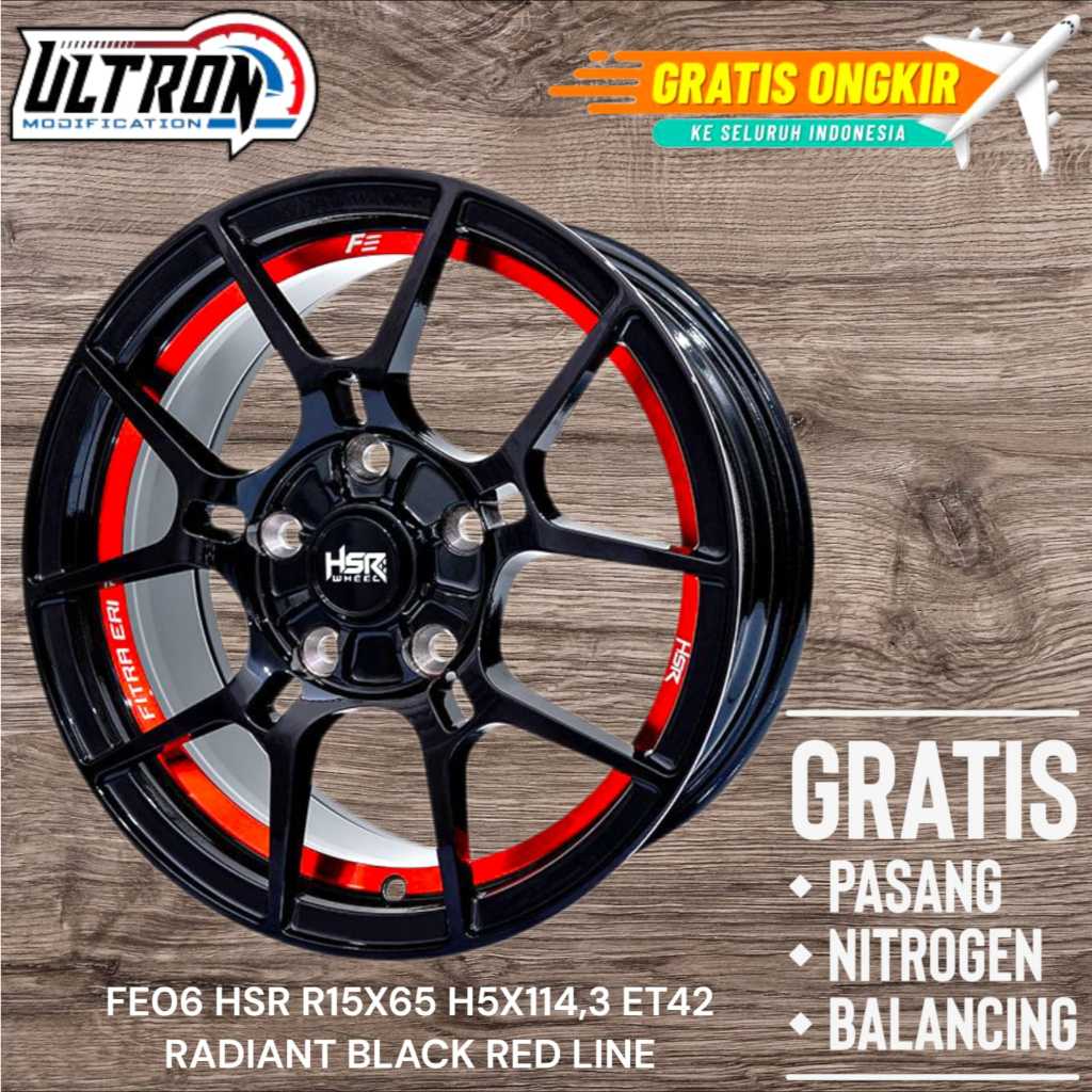 Jual VELG MOBIL R15 HSR FE06 BAUT 5X114 PELEK RACING RING 15 ERTIGA APV ...