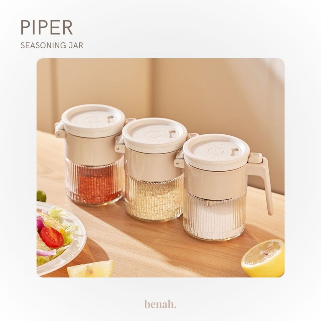 Jual PIPER - Botol Bumbu Kaca 2in1 Free Sendok / Seasoning Bottle ...