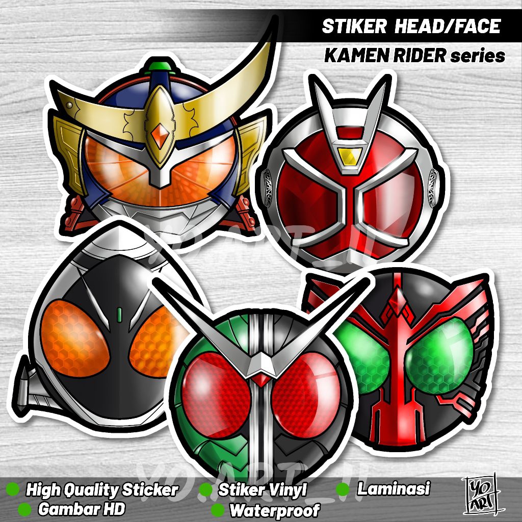 Jual Stiker Head/face - KAMEN RIDER series | Shopee Indonesia