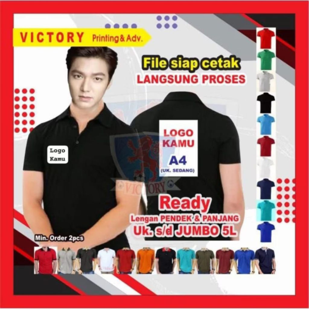 Jual POLO CUSTOM SABLON LOGO DEPAN DAN BELAKANG BESAR A4 MIN 2 PCS ...