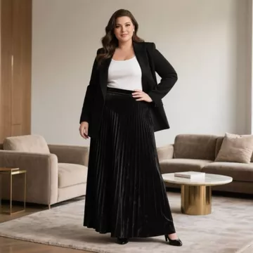Rok Bludru Velvet Plisket Jumbo Big Size Skirt Premium Rok Panjang Wanita Dewasa Maxi Tebal XXL