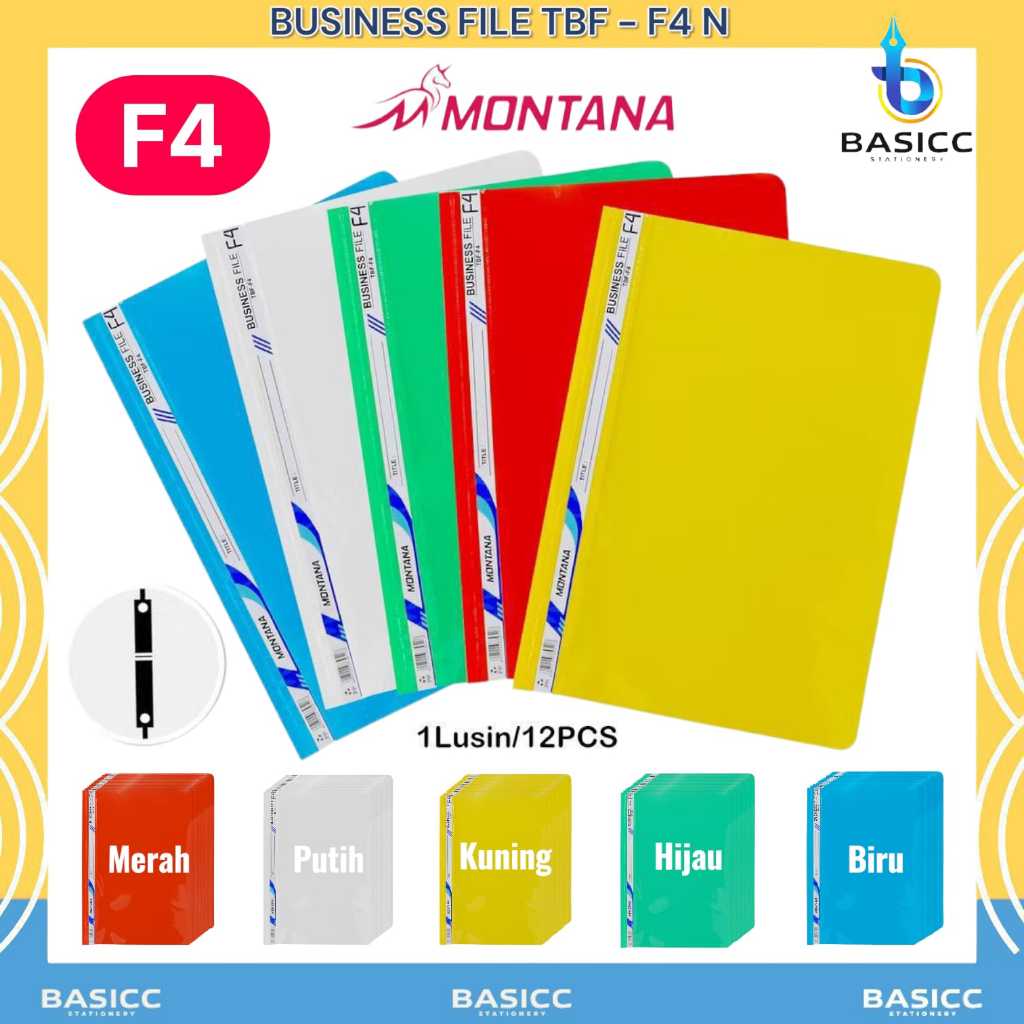 Jual Montana File Bisnis Map Plastik F4 Business File Dokumen Folder ...