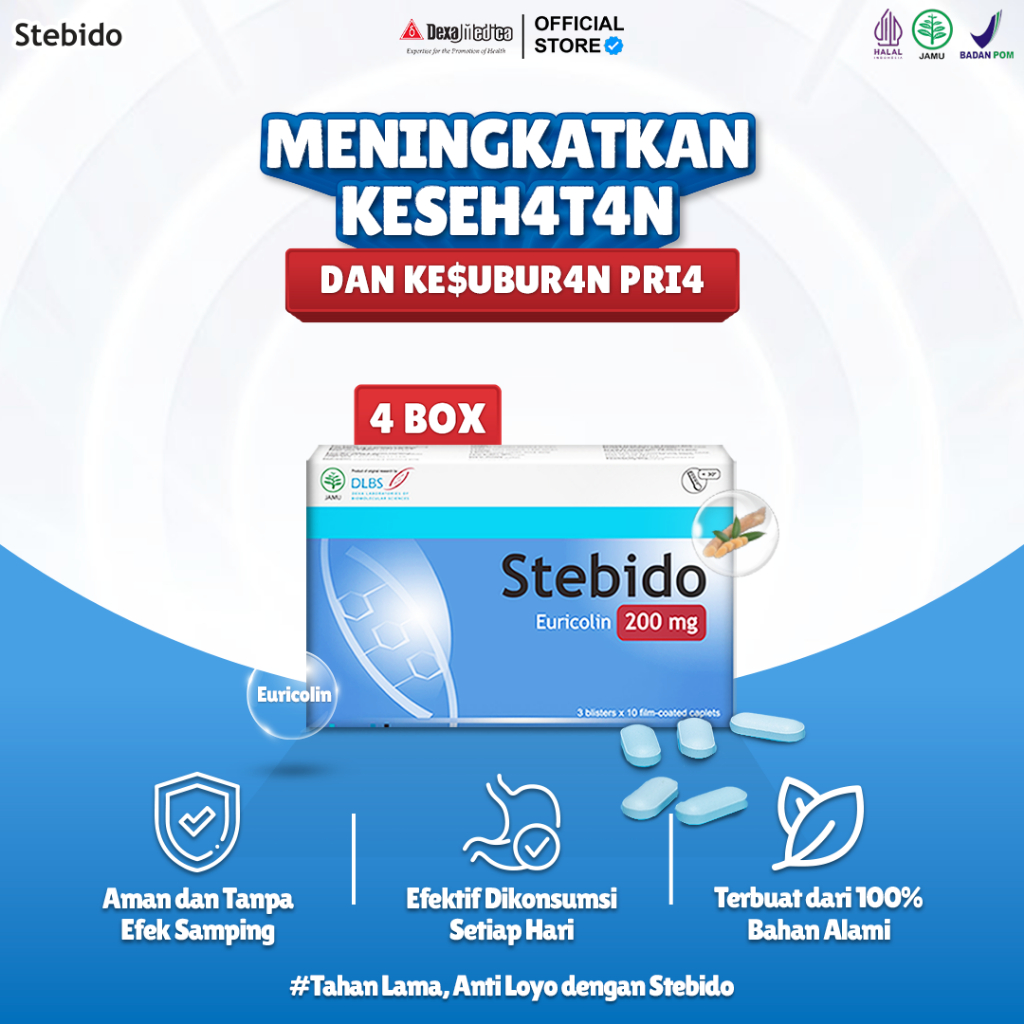 Jual STEBIDO - Meningkatkan Kesehatan dan Kesuburan Pria - 4 Box ...