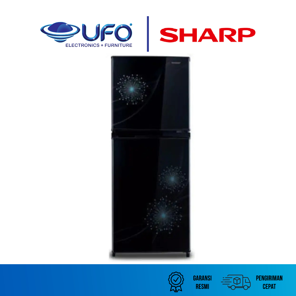 Jual Sharp Kulkas 2 Pintu 187 Liter SJ237MGDB Kembang Biru | Shopee ...