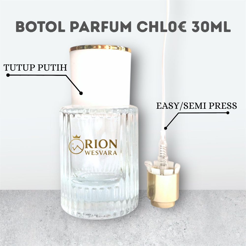 Jual Botol Parfum Chlo 30ML Tutup Putih - Botol Kaca Model Sangkar ...
