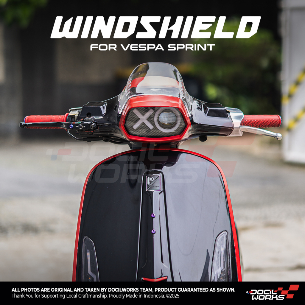 Jual Docilworks - Visor Windshield Sprint Vespa | Shopee Indonesia