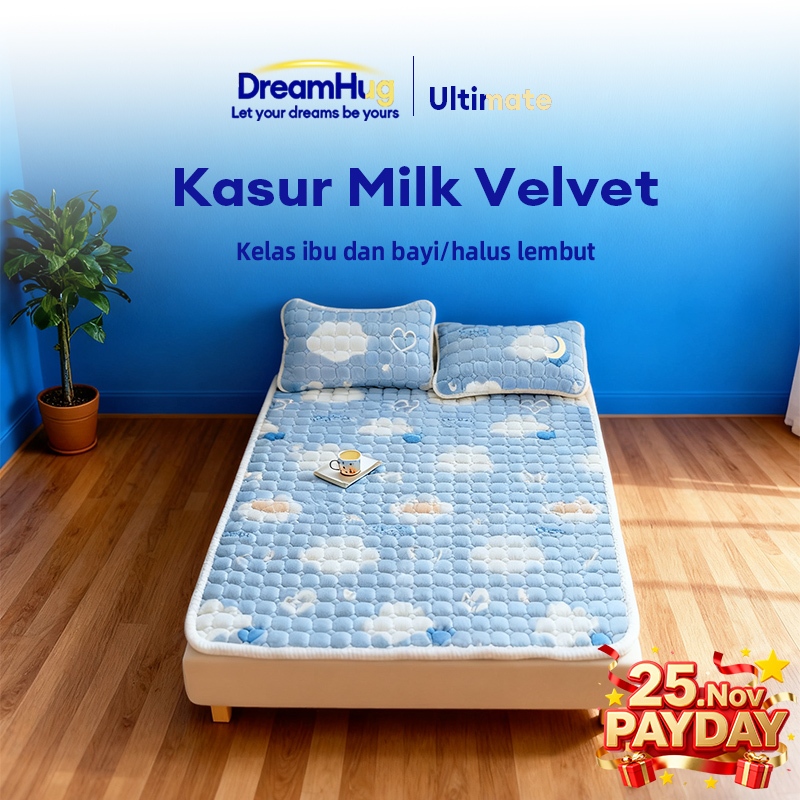 Jual DreamHug Kasur Bulu Susu Halus Matras Topper Washable Kualitas ...