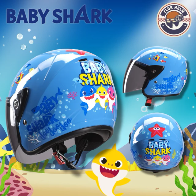 Helm Anak Cowo Cewe Lucu Viral Premium SNI Karakter Ikan Baby Hiu