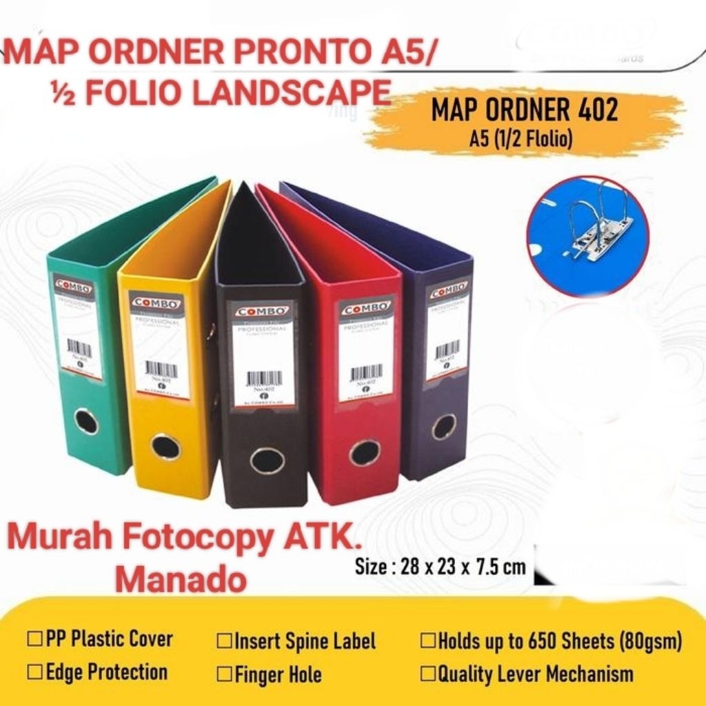 Jual MAP ORDNER PRONTO A5/ ½ FOLIO LANDSCAPE | Shopee Indonesia