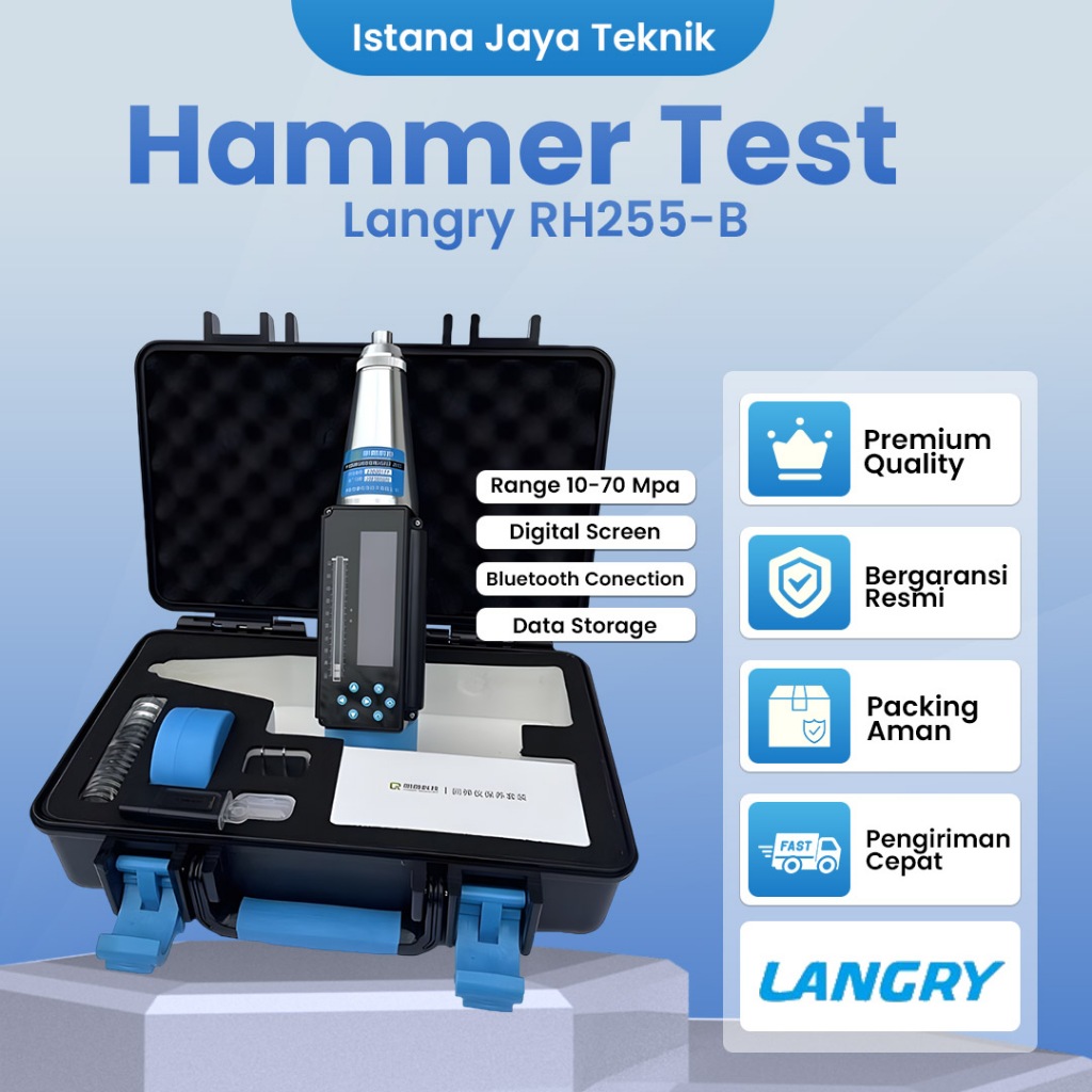 Jual LANGRY Rebound Hammer Test Concrete Uji Beton Digital RH225A/B ...