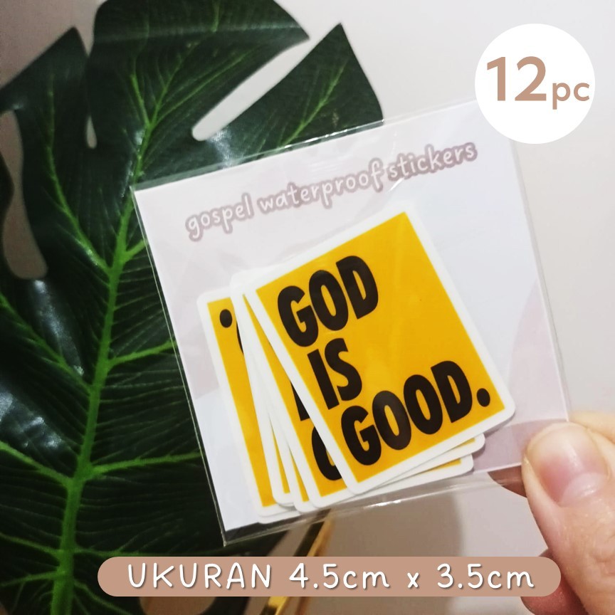 Jual (12pc) God is good Tuhan itu baik stiker sekolah minggu komsel ...