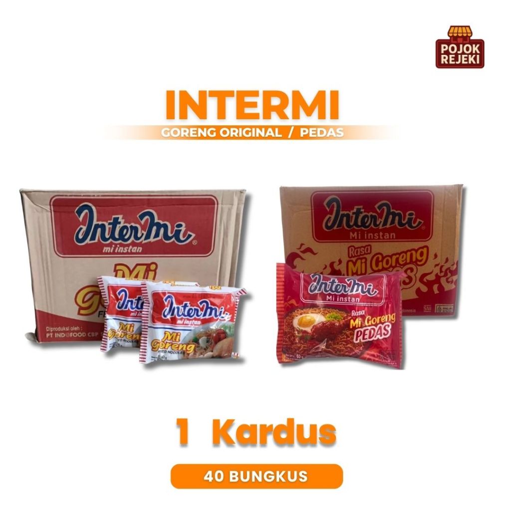 Jual Intermi Goreng Original | Pedas 1 Dus / Mie Instan Intermie Goreng ...