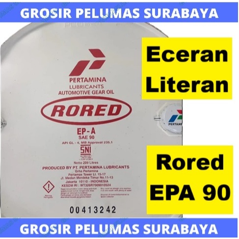 Jual ECERAN Literan Oli Pertamina RORED EPA 90 Gear oil sae 90 / oli ...