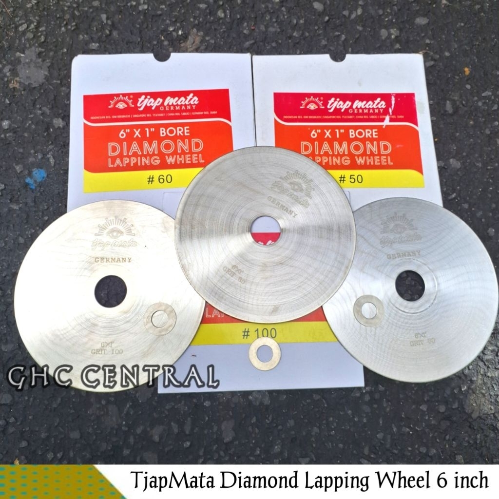 Jual Tjapmata Diamond Lapping Wheel 6 inch Grit 50 60 100 240 600 1000 ...
