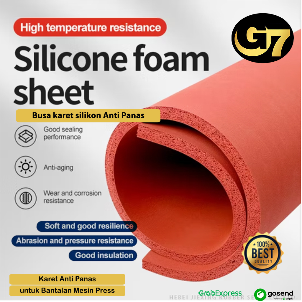 Jual Sponge Silicone Karet Merah Per Gulung Meteran Karet Rubber Sheet ...