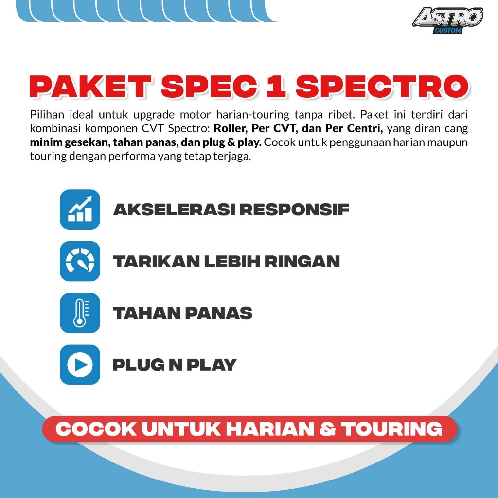 Jual Spectro Paket Upgrade CVT Spec 1 BeaT Karbu Scoopy Karbu KVY ...