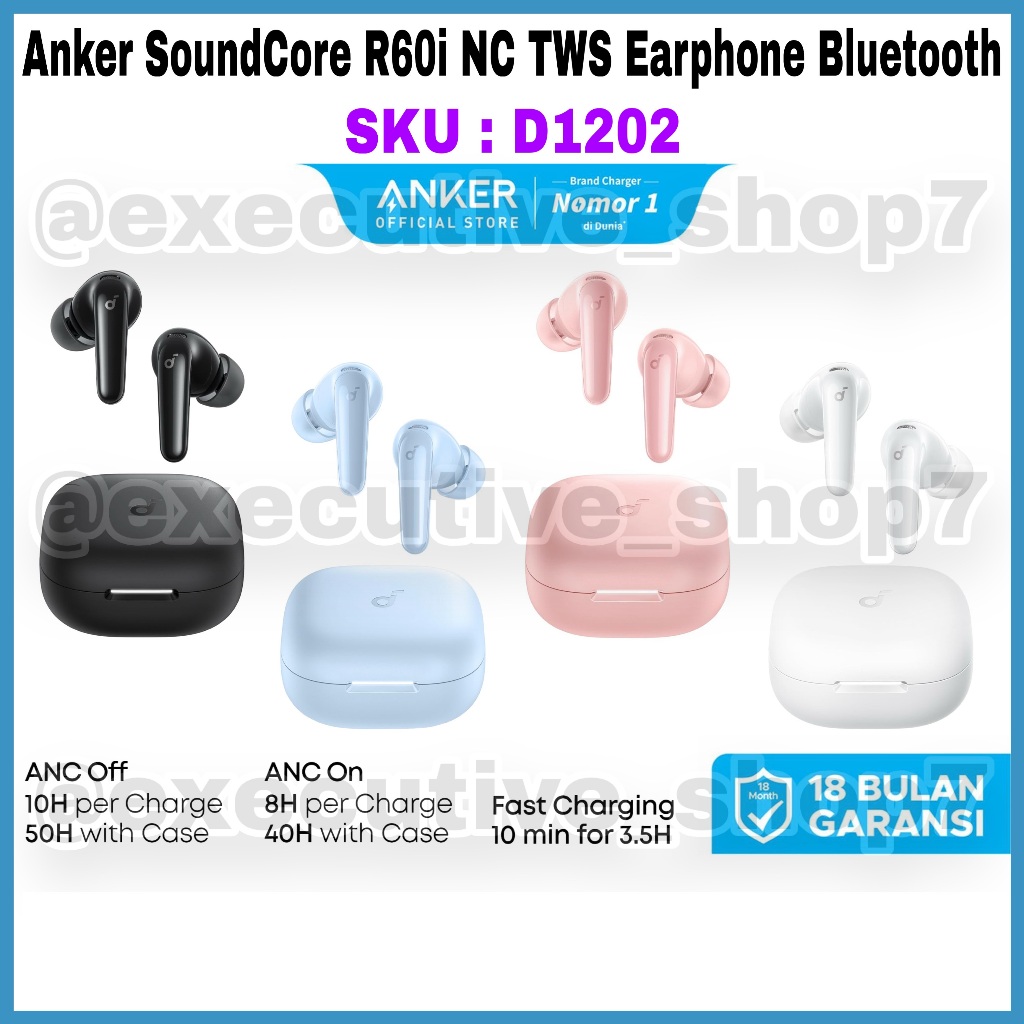 Jual Anker SoundCore R60i NC TWS Earphone Bluetooth - SKU : D1202 ...