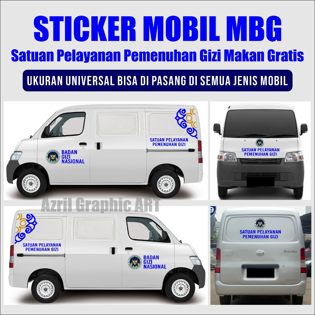 Jual CUTTING Sticker Logo BGN STICKER MBG BADAN GIZI NASIONAL UNIVERSAL ...