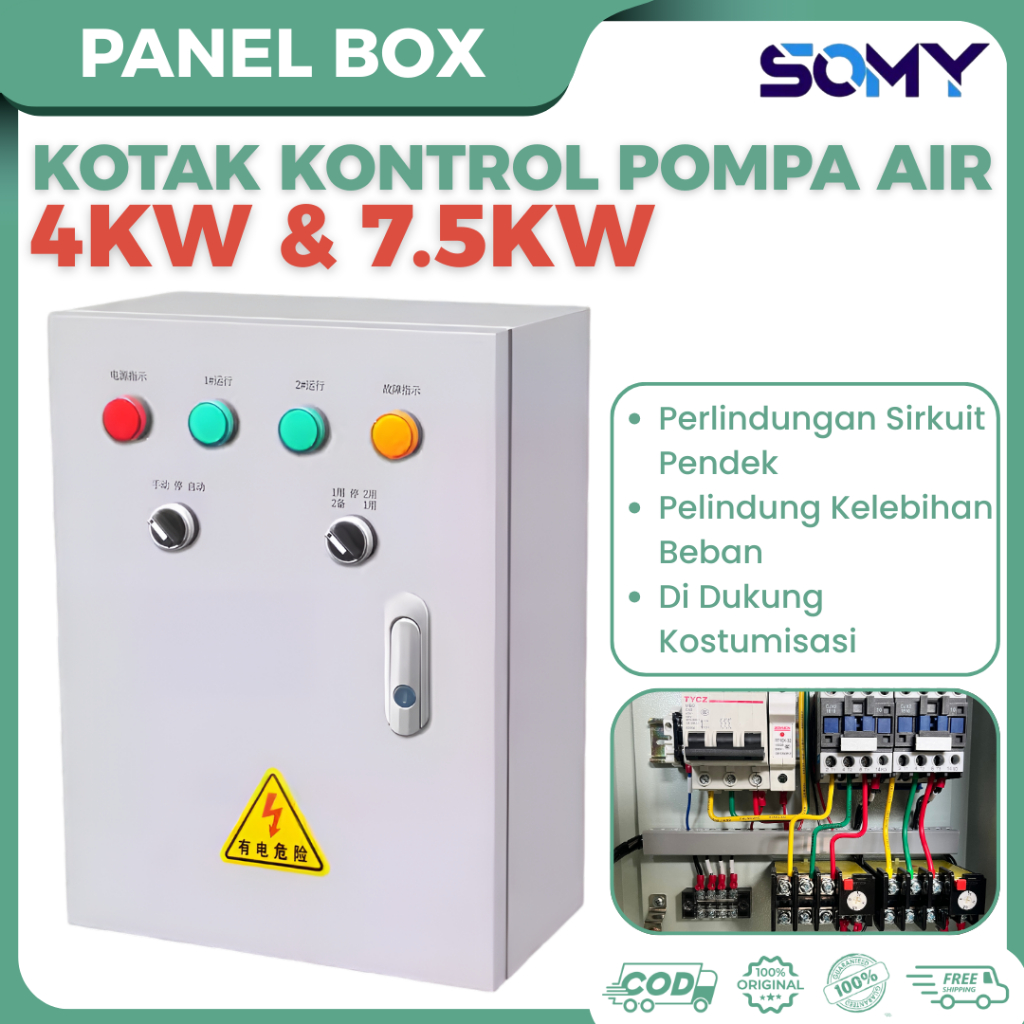 Jual SOMY Panel Control Mesin Pompa Air Panel Kontrol Box Listrik 4 & 7 ...