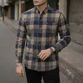Kemeja Flanel Impor Pria Kuaitas Premium Lengan Panjang Motif Kotak
