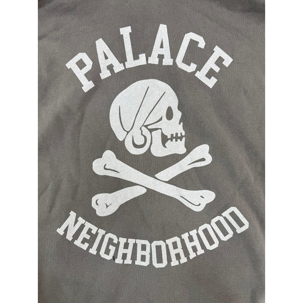 Jual Palace x NEIGHBORHOOD Skull Zip Hoodie - charcoal (FW25