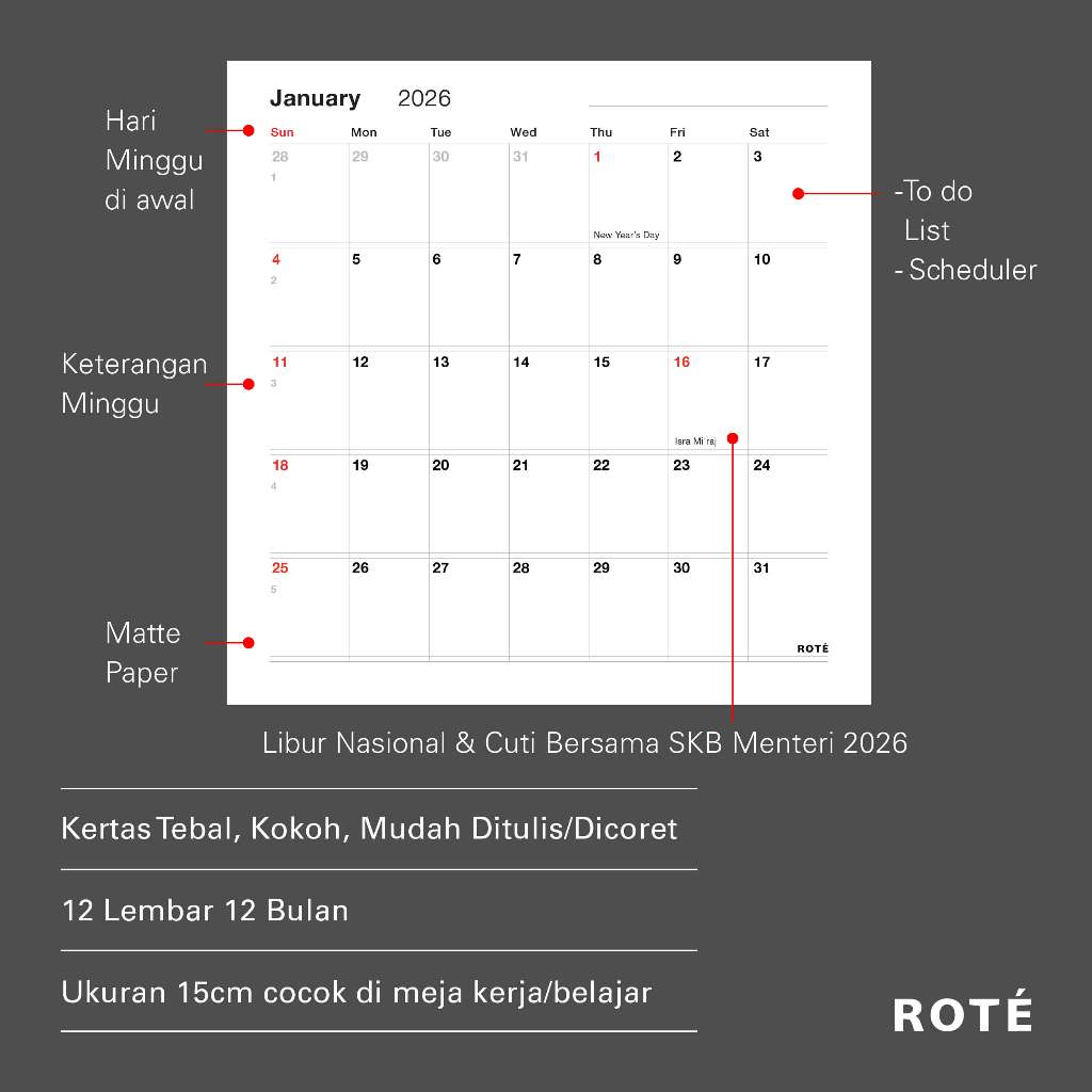 Jual Kalender meja 2026 aesthetic / kalender duduk 2026 / kalender ...