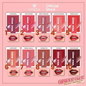 Emina Glossy Stain 3G Moisturizing Lip Tint Gel Finishing Glossy