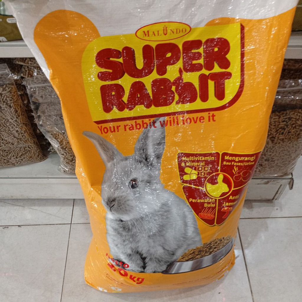 Jual makanan kelinci super rabbit 20kg makanan kelinci/marmut | Shopee ...