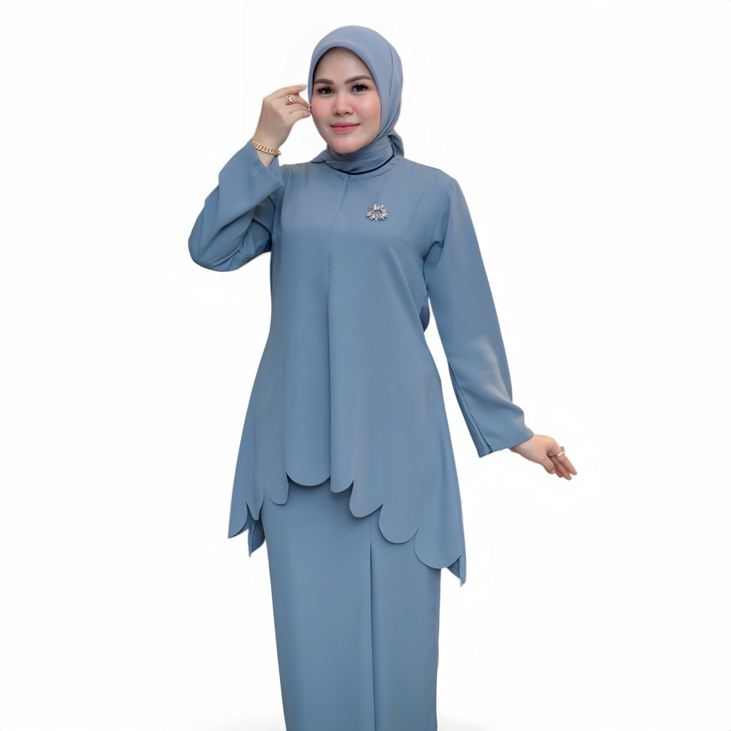 Jual Dkhayru - Setelan Kurung Melayu Slavina Setelan Rok Kurung Melayu ...