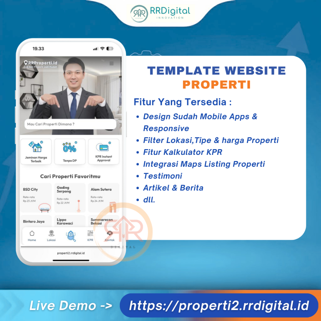 TEMPLATE WEBSITE PROPERTI 2 DESIGN MODERN DENGAN WORDPRESS NEWW