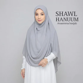 Pashmina Instan Hanuum Anaemma 200×100 Shawl Premium Ceruty Armani Nyaman Dipakai