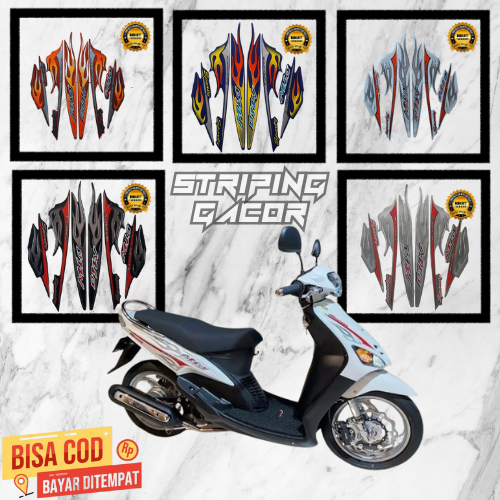 Jual Stiker Striping Motor Mio Sporty Motif Api Tahun 2006 Mio Smile ...