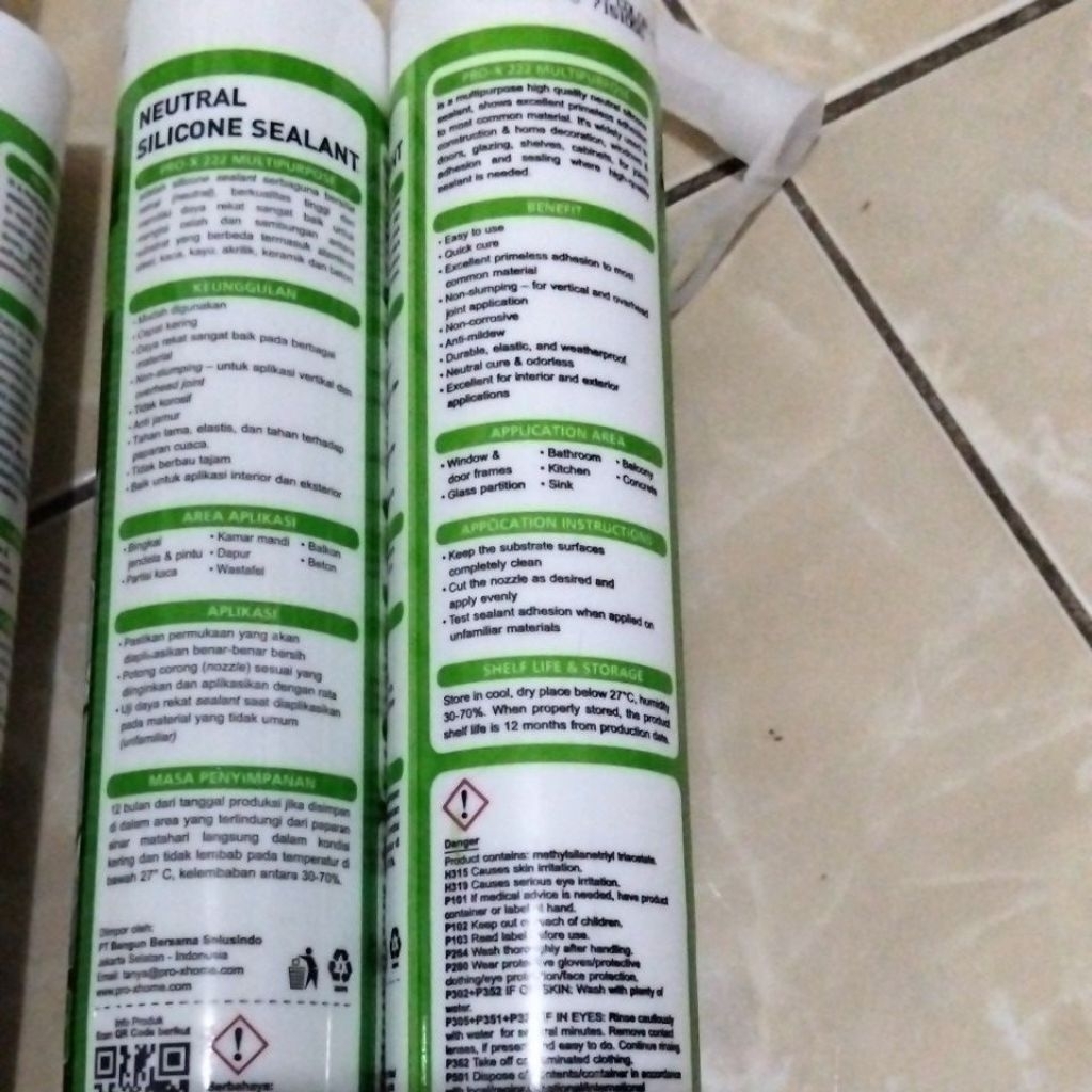 Jual PROX 222 Silicone Sealant Neutral Lem Botol Kaca Kanopi Netral ...