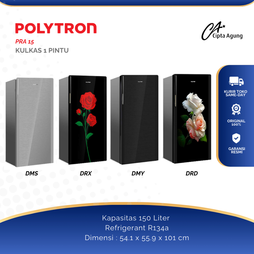 Jual POLYTRON KULKAS 1 PINTU 150L LITER PRA 15DRX PRA 15 DRX PRA-15DRX ...