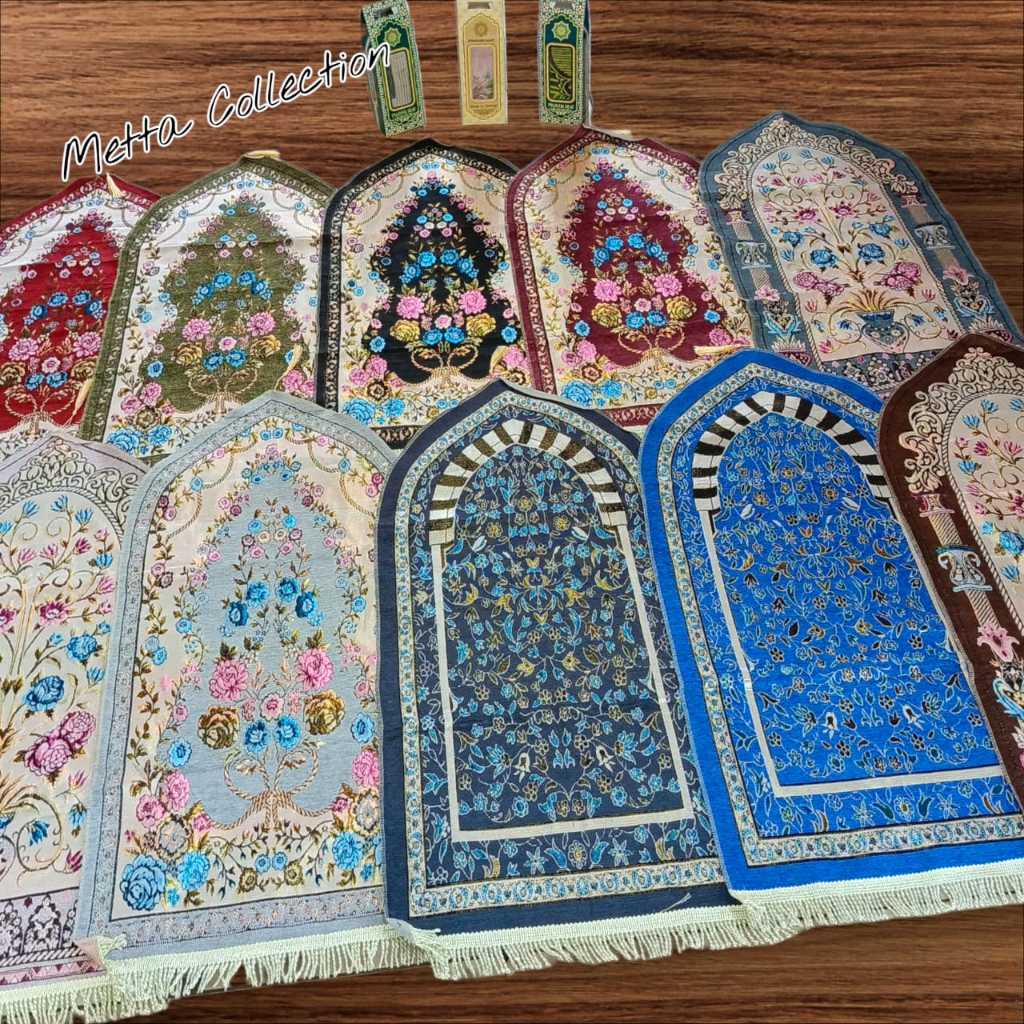 Sajadah Chenile Midi Kubah Kerucut Rajut Rumbai Tambang Exclusive Turkey Oleh Oleh Haji Umroh