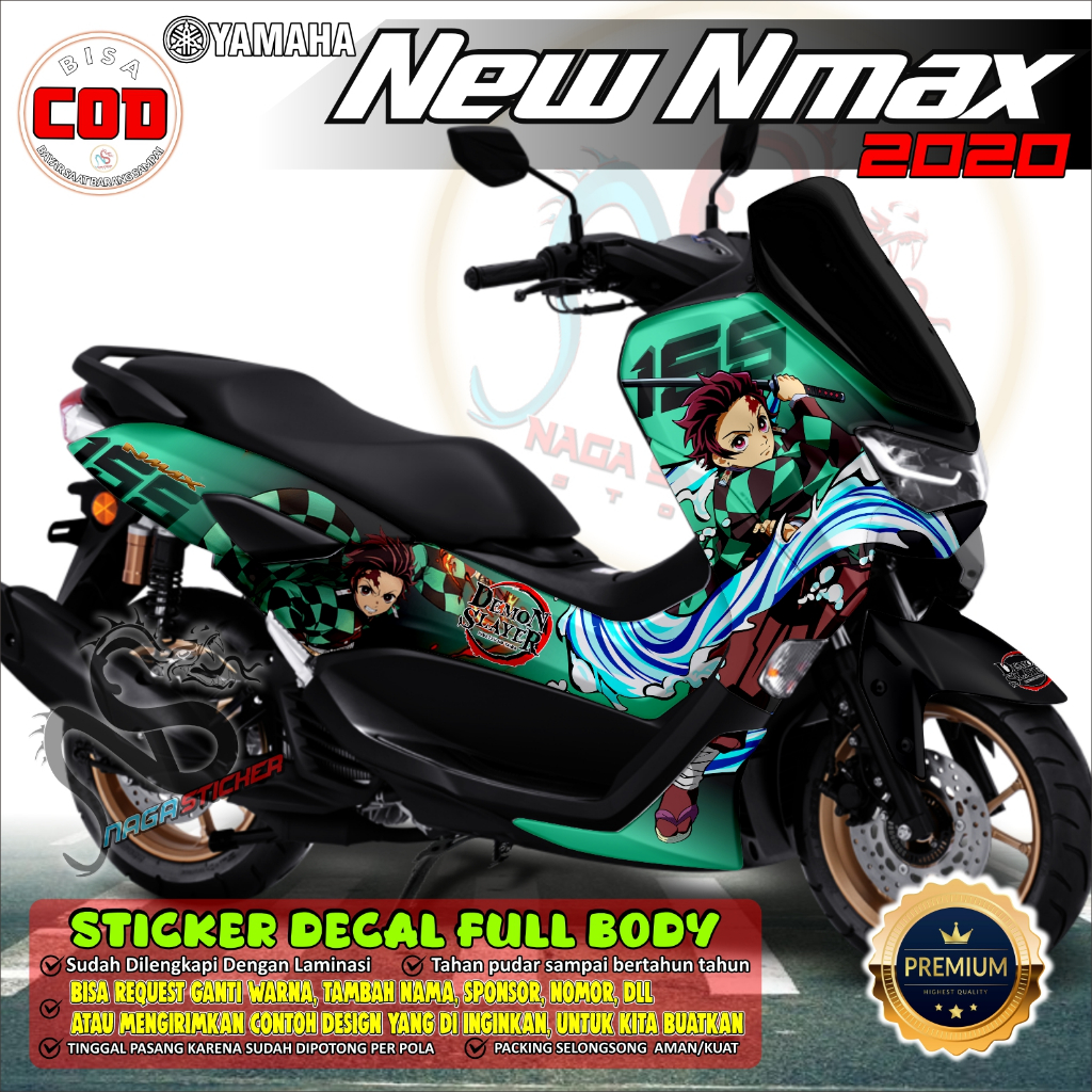 Jual DECAL STICKER MOTOR NMAX 2020 DEMON SLAYER Full Body Motif SA2017 ...