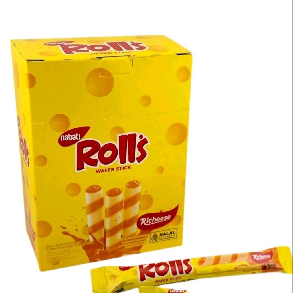 Jual RICHEESE ROLLS CHEESE | RICHOCO ROOLS CHOCOLATE FLAVOUR 1 PACK ISI ...