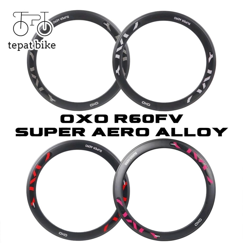 Jual Velg Rims 700c OXO R60FV Super Aero Alloy 20H 24H 32H 36H for ...