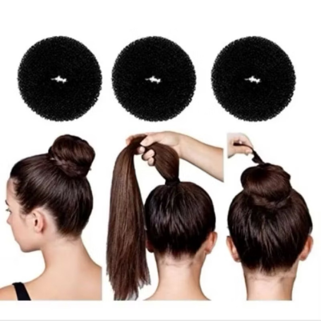 Jual donat rambut (hair bun) ukuran sedang | Shopee Indonesia