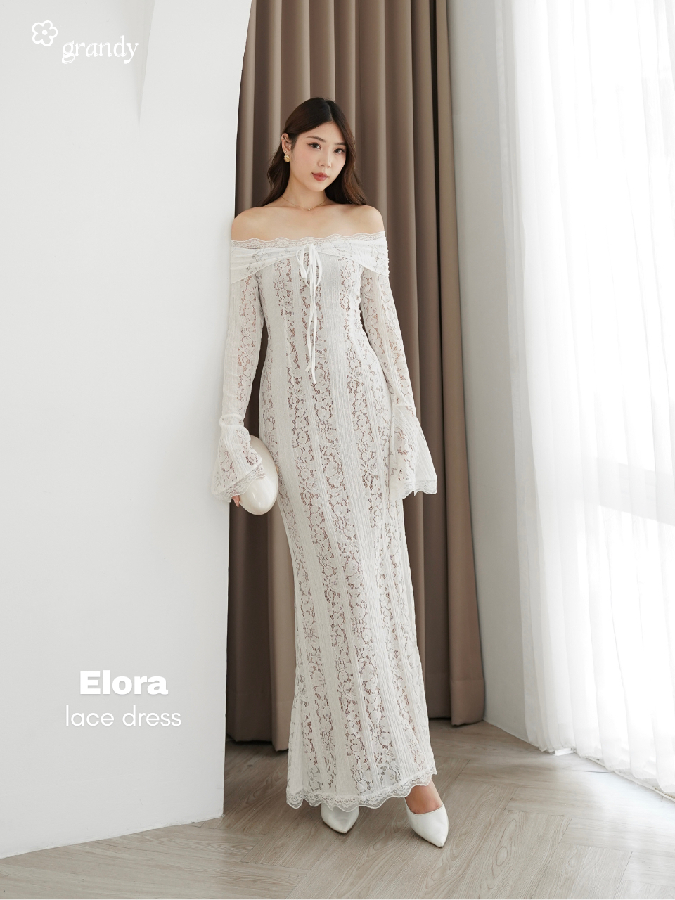 Jual (READY NOW) GRANDY - Elora Lace Dress / Terusan Premium Wanita Party  Dress | Shopee Indonesia