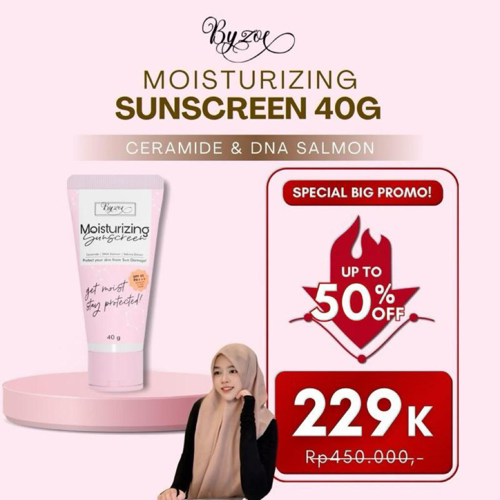 Jual [40GRAM JUMBO] Byzoe DNA Salmon Sunscreen and Moisturizing SPF ...