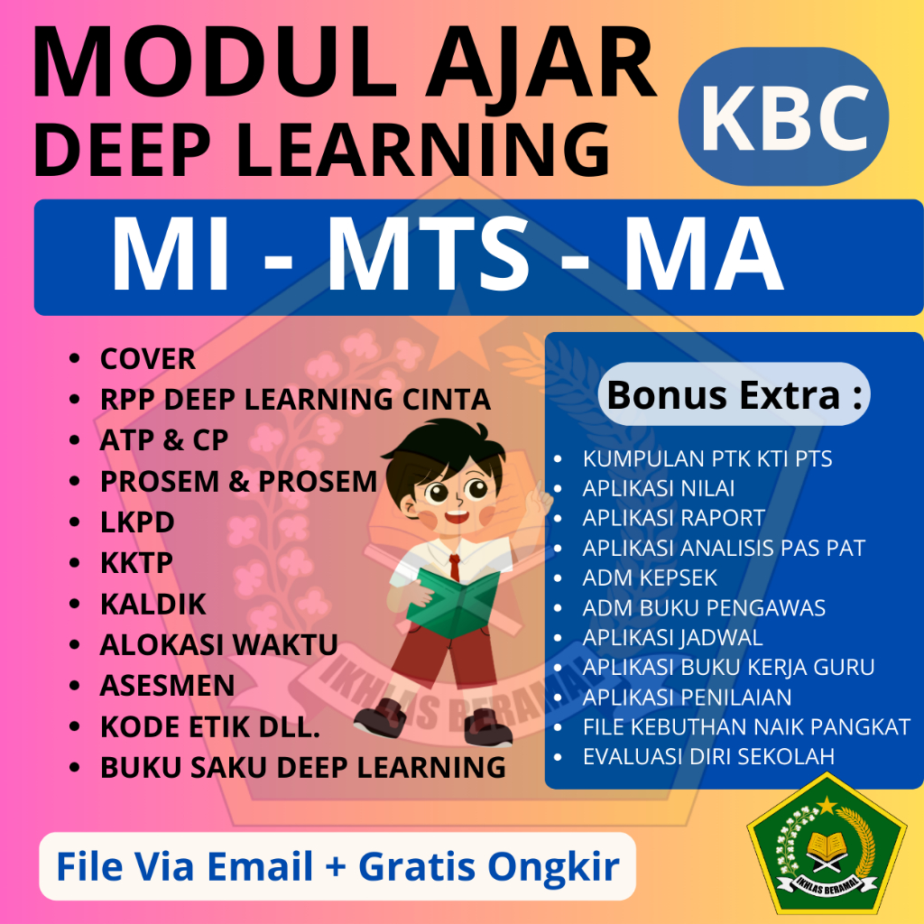 Jual Perangkat Ajar Deep Learning Kurikulum Berbasis Cinta (KBC) Mapel ...