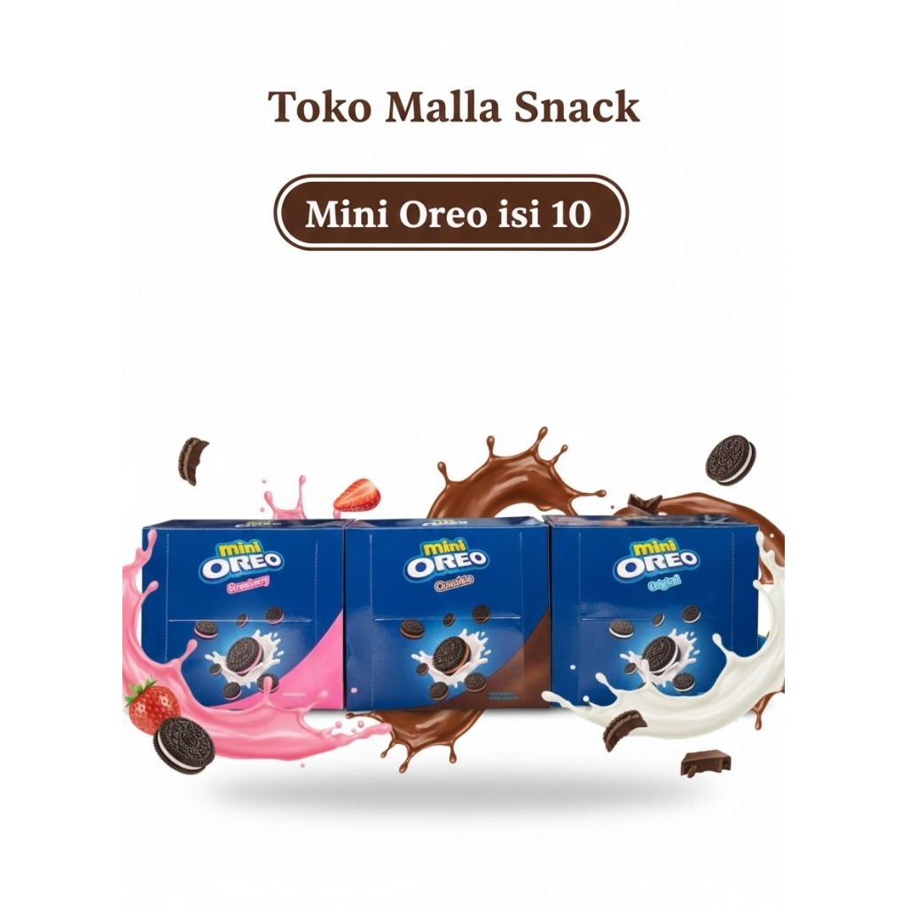 Jual Mini Oreo 1 Box Isi 10 Pcs - Mix 3 Rasa! Vanilla, Cokelat ...