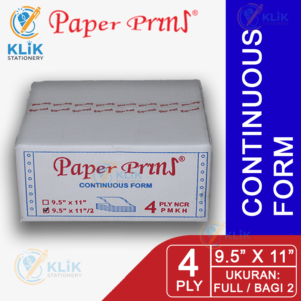 Jual KERTAS CONTINUOUS FORM 9.5 X 11 4 PLY PAPER PRINT FULL BAGI 2 K4 ...