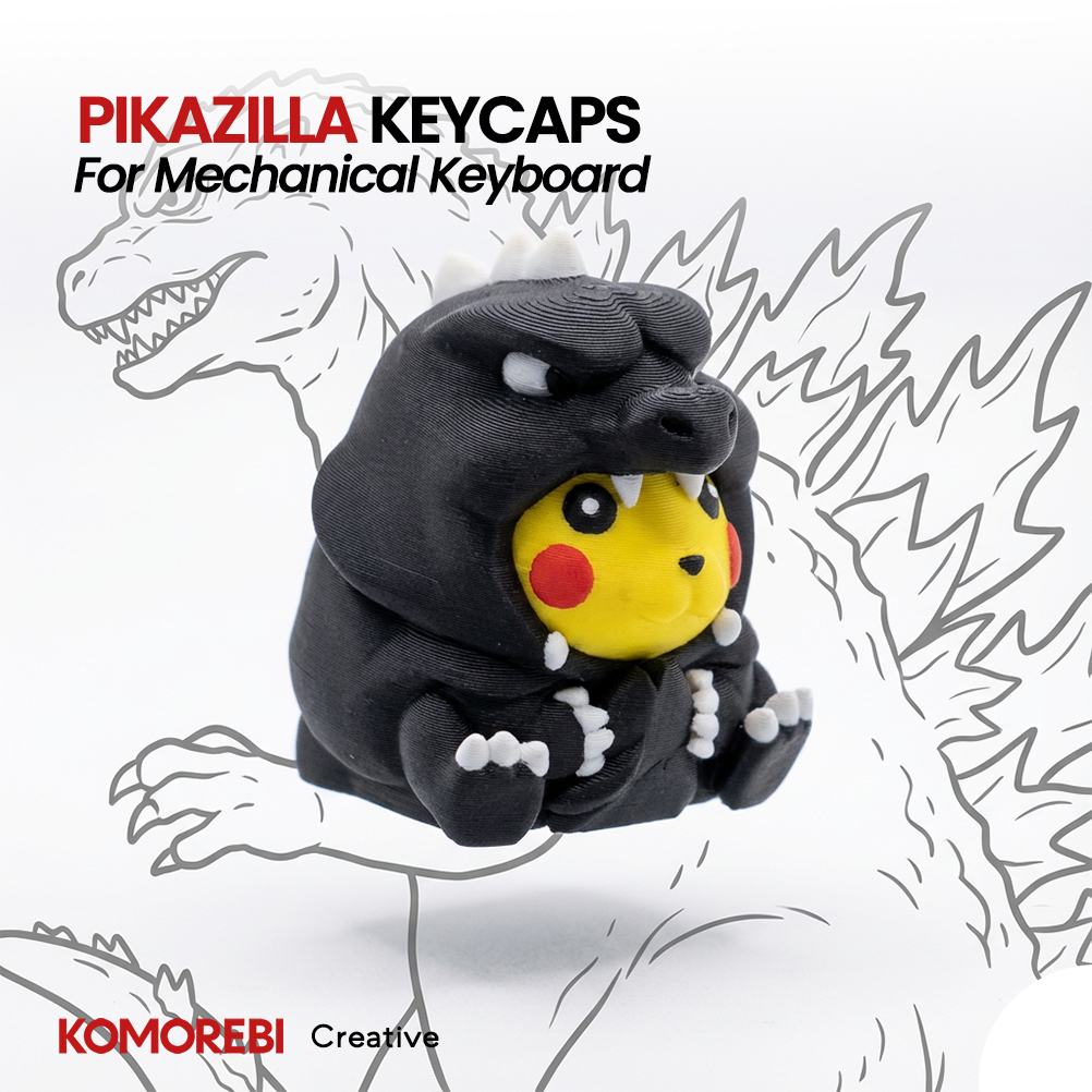 Jual Keycap Godzilla X Pikachu Godzilla Custom Artisan Mechanical ...