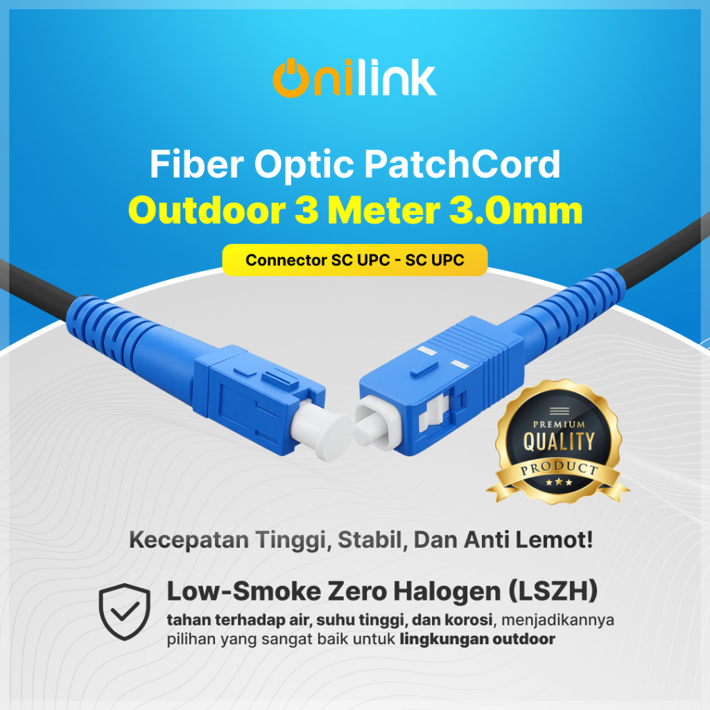 Jual ONILINK KABEL PATCH CORD OUTDOOR SC UPC 1 METER | DIAMETER 3MM ...