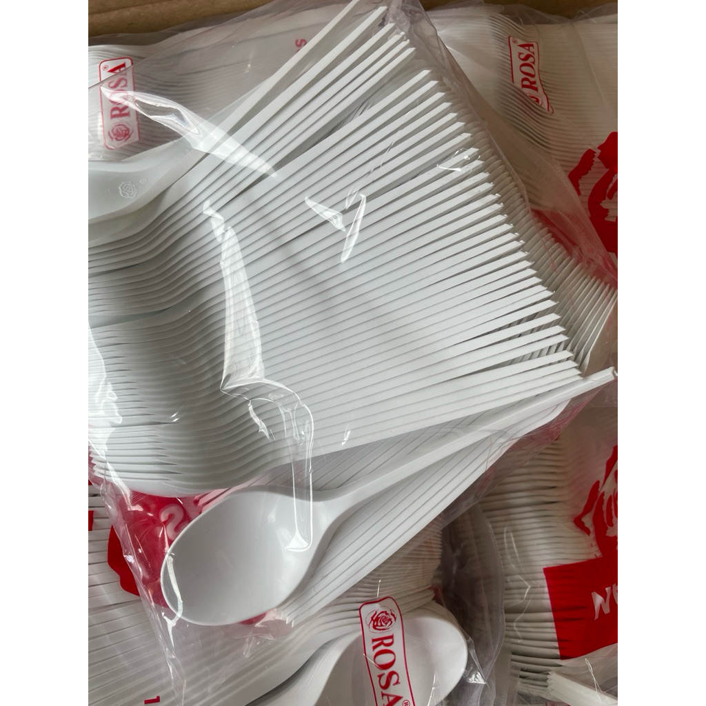Jual Sendok makan plastik ROSA (100 pcs) | Shopee Indonesia