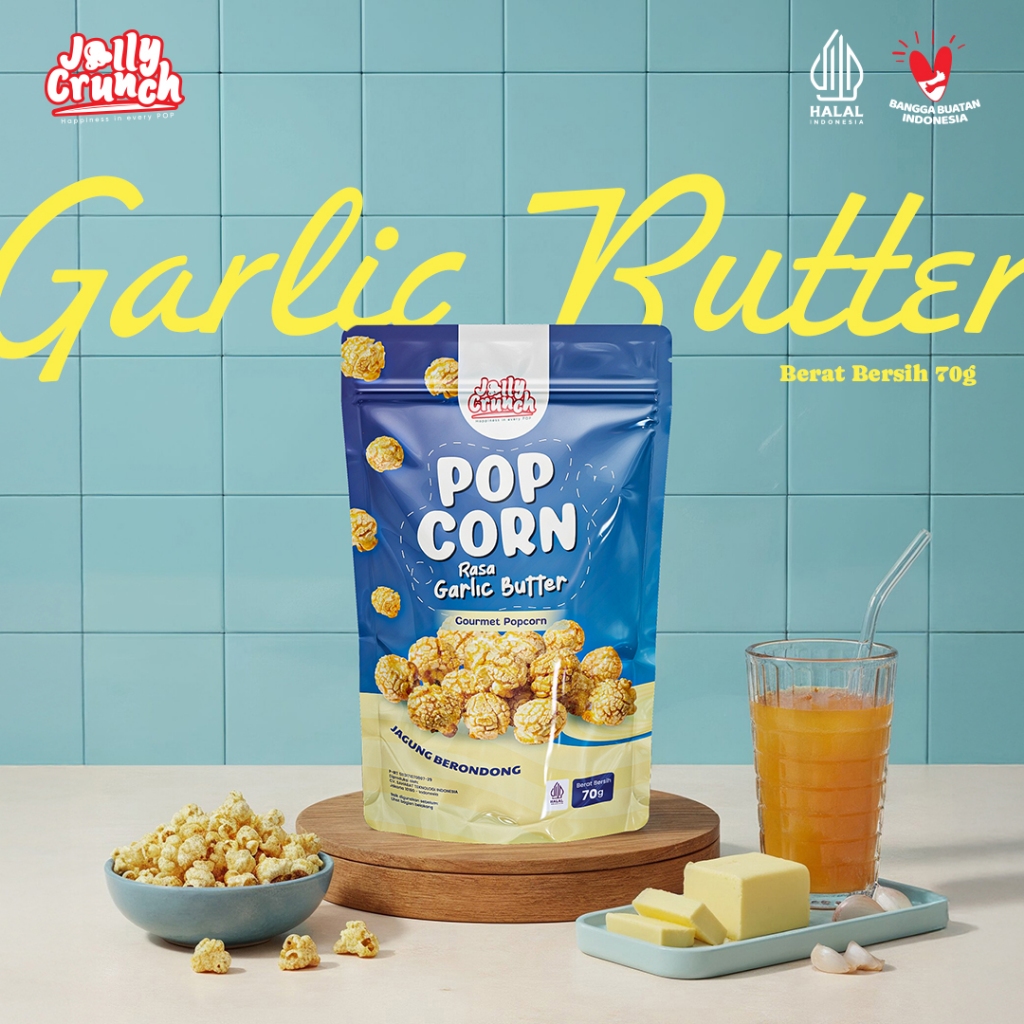 Jual Jolly Crunch - PopCorn Jagung Rasa Garlic Butter | Shopee Indonesia